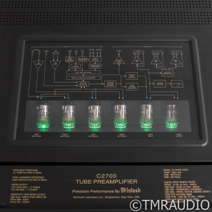 McIntosh C2700 Stereo Tube Preamplifier; MM & MC Phono
