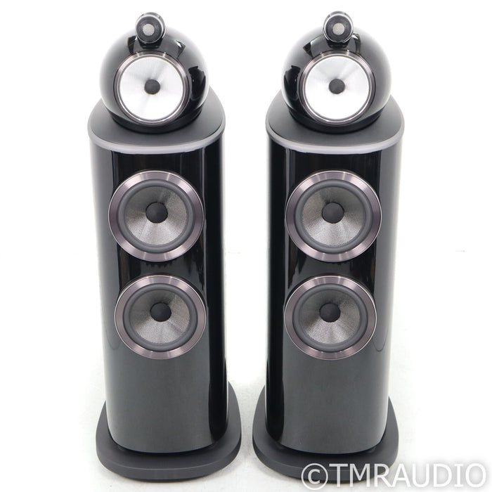 B&W 802 D4 Floorstanding Speakers; Gloss Black Pair