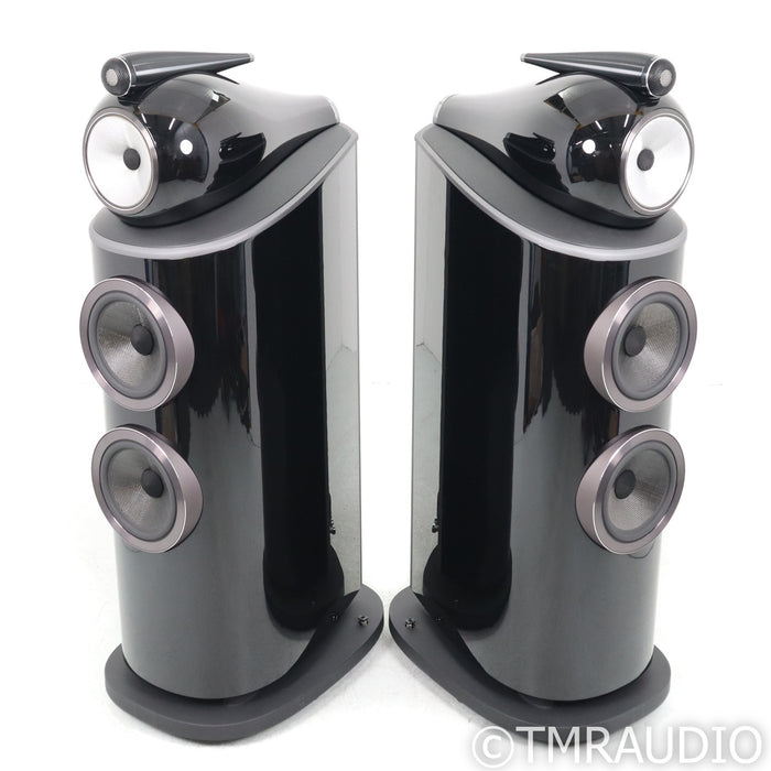 B&W 802 D4 Floorstanding Speakers; Gloss Black Pair
