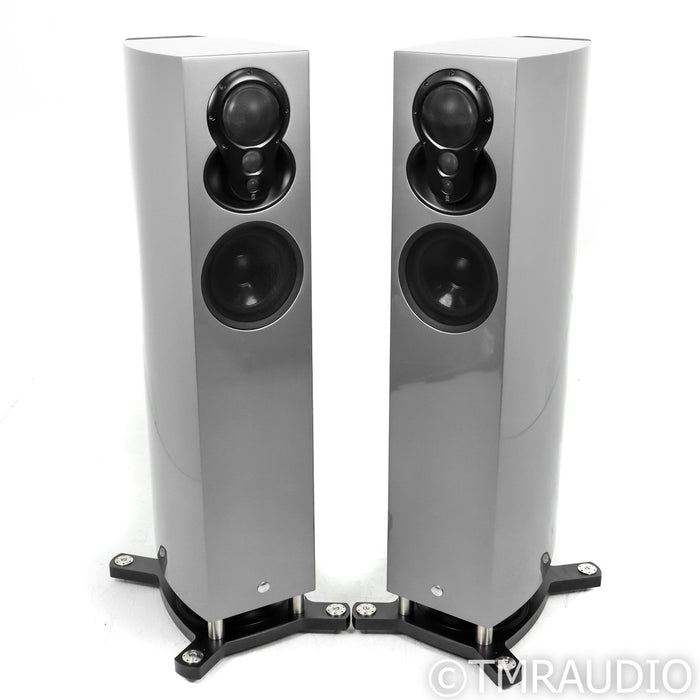 Linn Akubarik Exakt Active Floorstanding Speakers; Katalyst; Dark Grey Pair