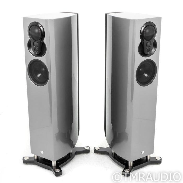 Linn Akubarik Exakt Active Floorstanding Speakers; Katalyst; Dark Grey Pair