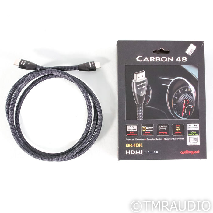 AudioQuest Carbon 48 HDMI Digital Cable; 1.5m Digital Interconnect; 8k - 10k