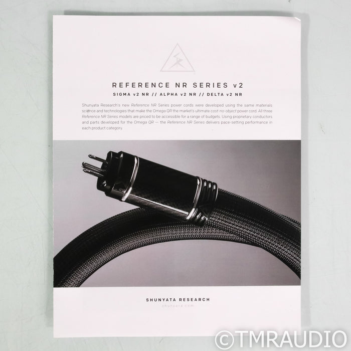 Shunyata Research Sigma v2 NR AC Power Cable; 1.75m