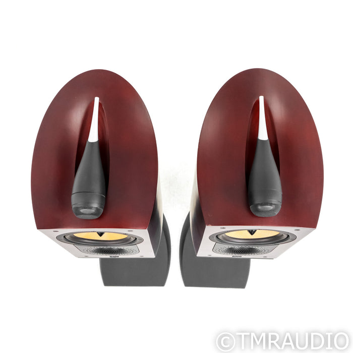 B&W Nautilus 805 Bookshelf Speakers; Cherry Pair with Stands