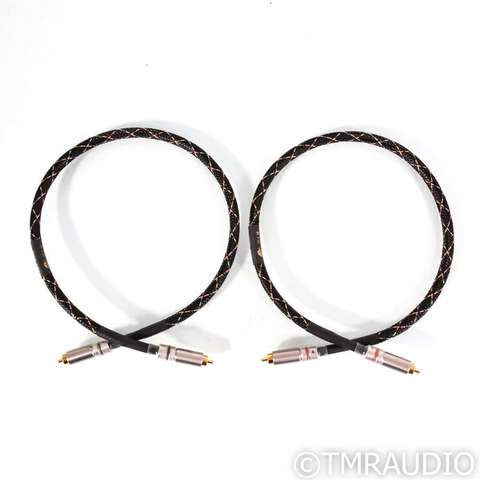 Audio Sensibility Statement SE RCA Cables; 0.7m Pair Interconnects