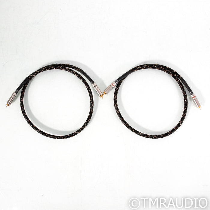 Audio Sensibility Signature SE RCA Cables; OCC Silver; 1m Pair Interconnects