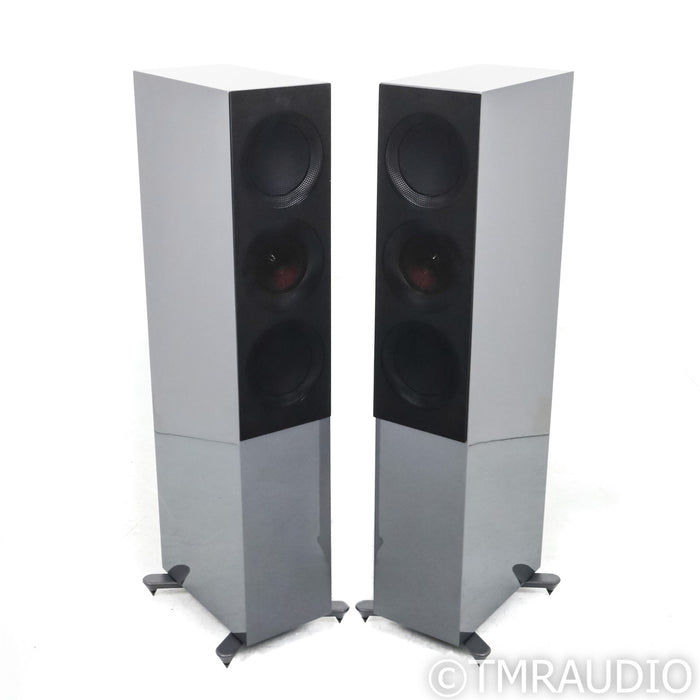 KEF R7 Meta Floorstanding Speakers; Titanium Gloss Pair