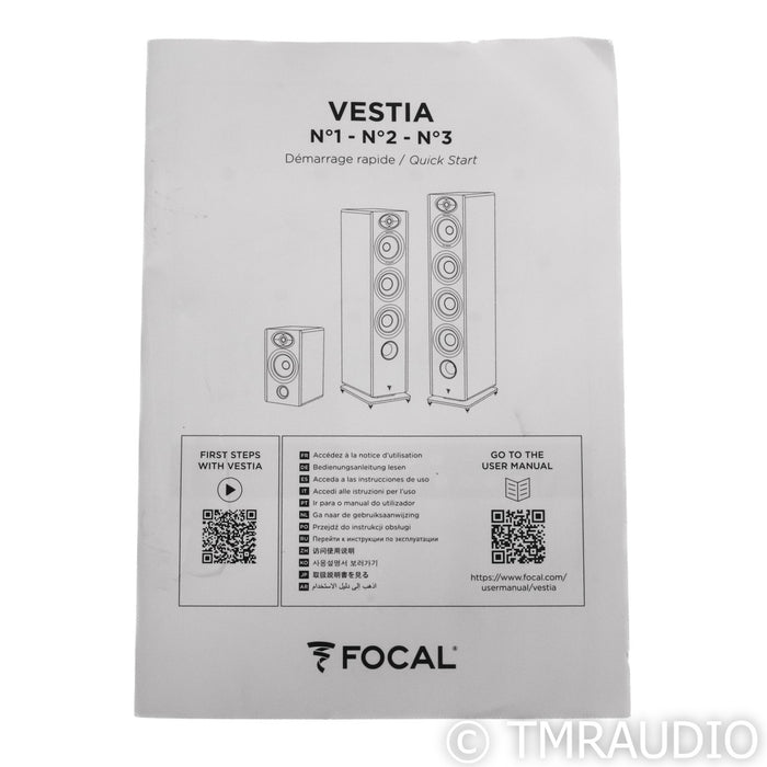 Focal Vestia No. 1 Bookshelf Speakers; Black Pair (Used)