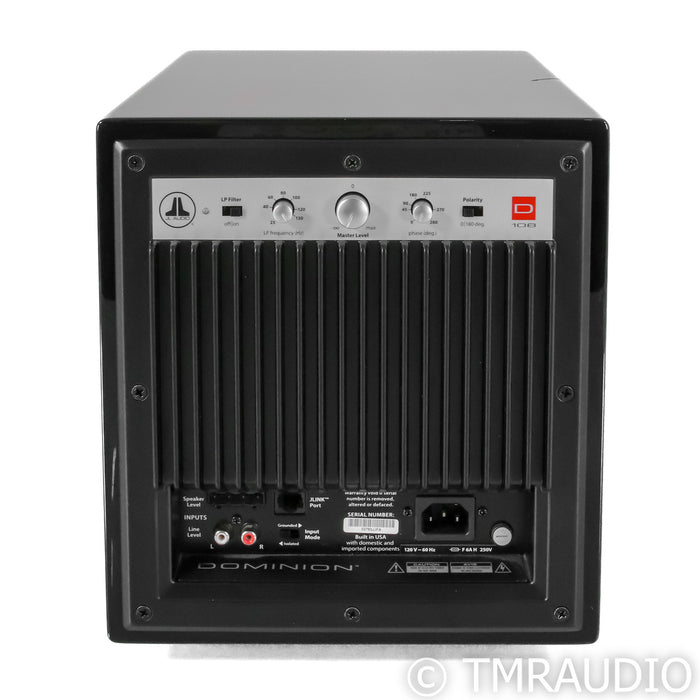 JL Audio Dominion d108 8" Powered Subwoofer; Black Gloss