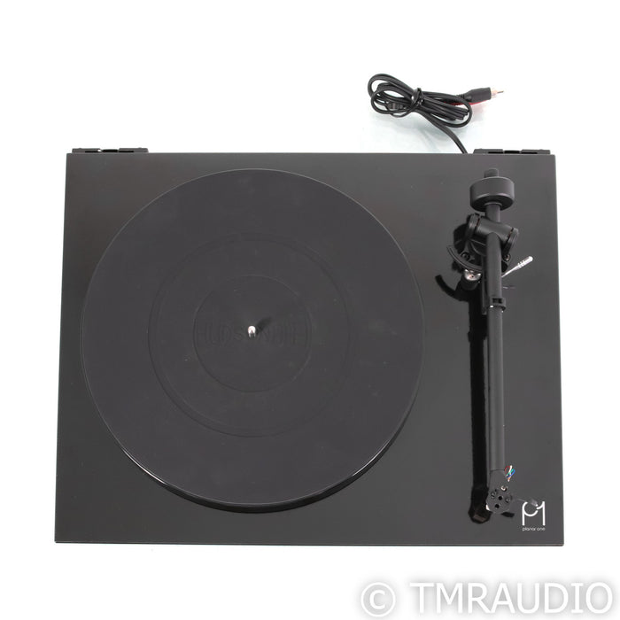 Rega Planar 1 Belt Drive Turntable; Black; Carbon MM Cartridge; Upgrades