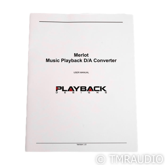 Playback Designs Merlot DAC; D/A Converter