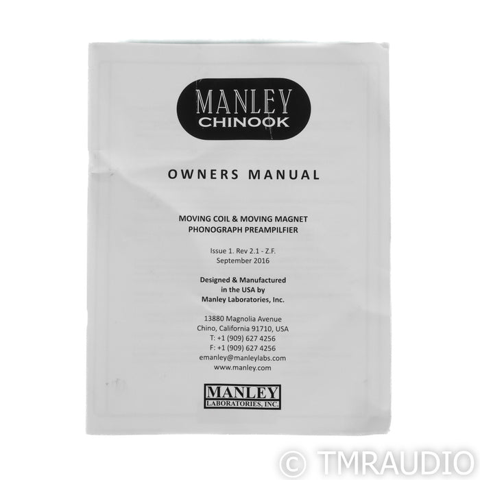 Manley Laboratories Chinook MM & MC Phono Preamplifier