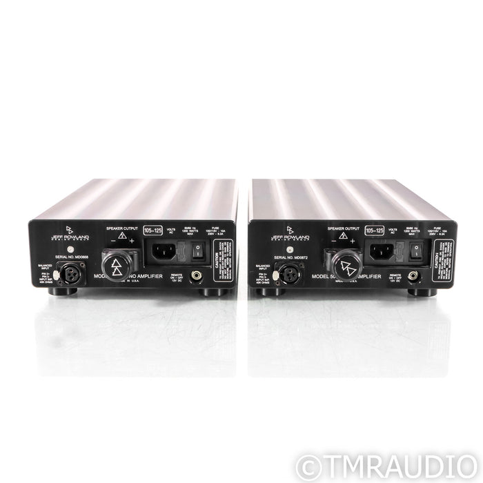 Jeff Rowland Design 501 Monoblock Power Amplifiers; Pair