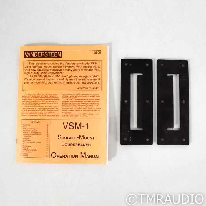 Vandersteen VSM-1 Satellite & Surround Speakers; Cherry Pair