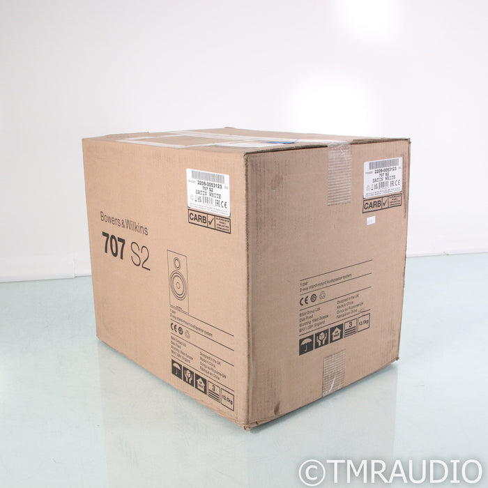 B&W 707 S2 Bookshelf Speakers; Satin White Pair (Sealed)