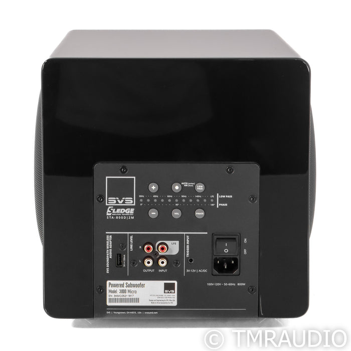 SVS 3000 Micro Dual 8" Powered Subwoofer; Piano Black
