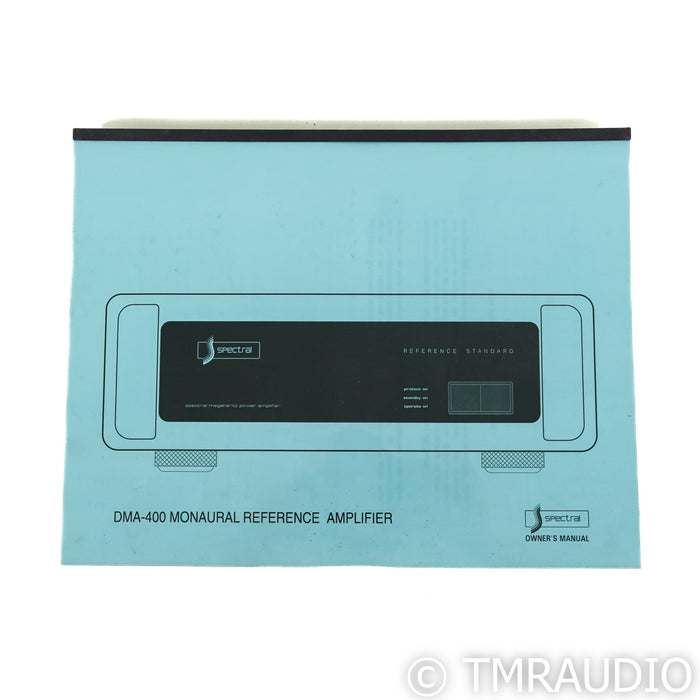 Spectral Audio DMA-400 Reference Standard Monoblock Power Amplifiers; Pair
