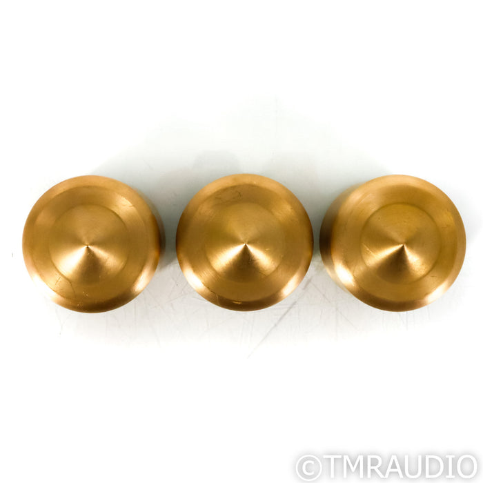 Mapleshade HeavyFeet Brass Isolation Footers; Set of 3 w/ Omega Mikro Pucks