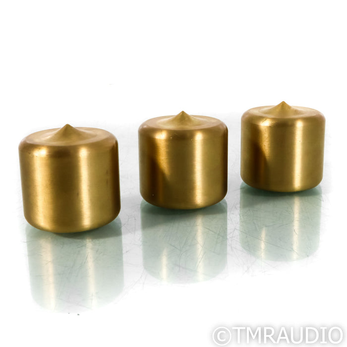 Mapleshade HeavyFeet Brass Isolation Footers; Set of 3 w/ Omega Mikro Pucks