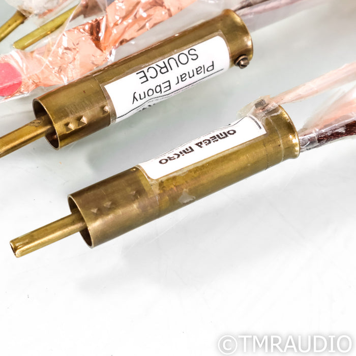 Omega Mikro Ebony Active LCX RCA Cables; 1m Pair Interconnects