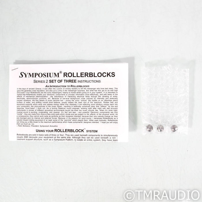 Symposium Acoustics Rollerblocks Series 2+ Isolation Device; Set of Three
