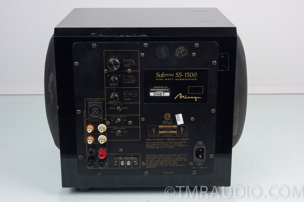 Mirage SS-1500 Substrata Powered Subwoofer AS-IS