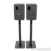 KEF LS50 Black Edition Bookshelf Speakers with Stands; Pair