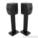 KEF LS50 Black Edition Bookshelf Speakers with Stands; Pair