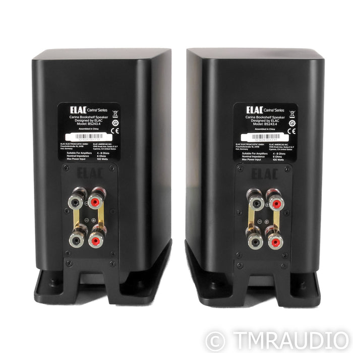 ELAC Carina BS243.4 Bookshelf Speakers; Satin Black Pair