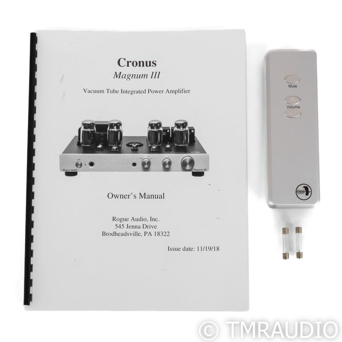 Rogue Cronus Magnum III Stereo Tube Integrated Amplifier; MM and MC Phono