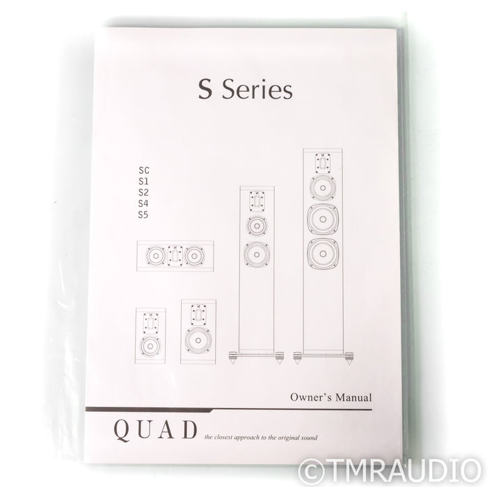 Quad S2 Bookshelf Speakers; Black Pair