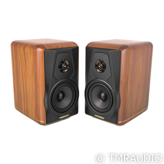 Sonus Faber Minima Amator II Bookshelf Speakers; Walnut & Brass Pair