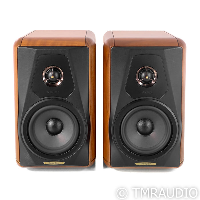 Sonus Faber Minima Amator II Bookshelf Speakers; Walnut & Brass Pair