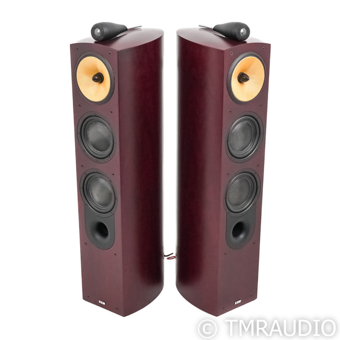 B&W Nautilus 804 Floorstanding Speakers; Cherry Red Pair