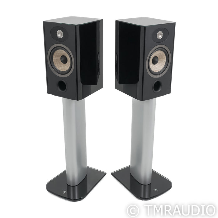 Focal Aria 906 Bookshelf Speakers; High Gloss Black Pair w/ S900 Stands (Used)