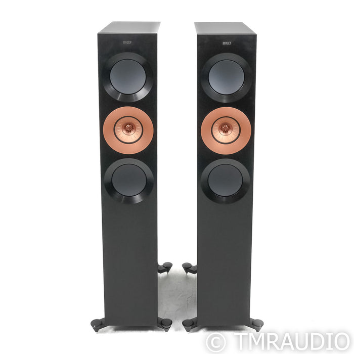 KEF Reference 3 Meta Floorstanding Speakers; Gloss Black & Copper Pair
