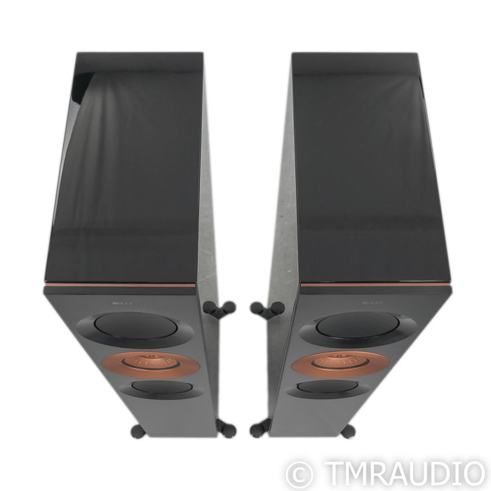 KEF Reference 3 Meta Floorstanding Speakers; Gloss Black & Copper Pair