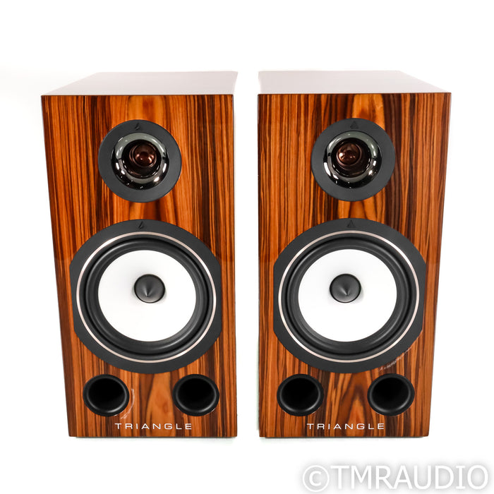Triangle Comete 40th Anniversary Bookshelf Speakers; Golden Oak Pair