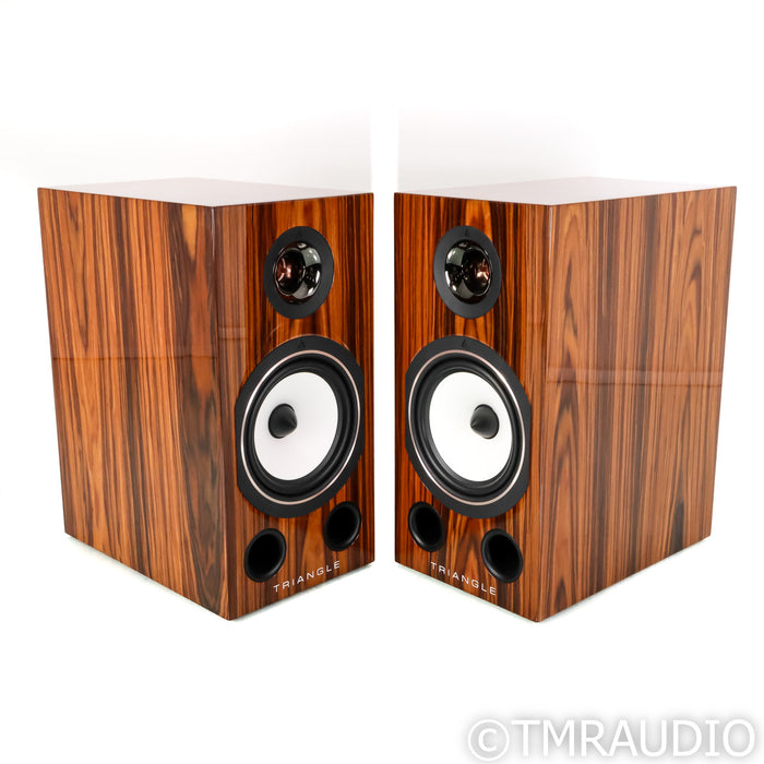 Triangle Comete 40th Anniversary Bookshelf Speakers; Golden Oak Pair