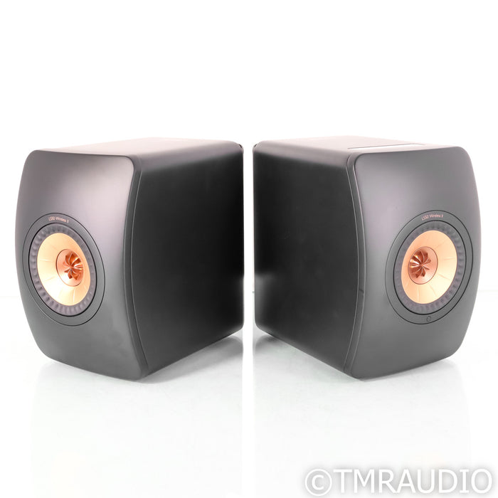 KEF LS50 Wireless II Bookshelf Speakers; Black Pair