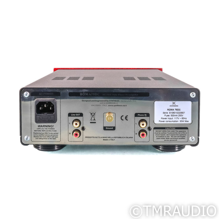Synthesis Roma 79DC MM & MC Tube Phono Preamplifier; Red