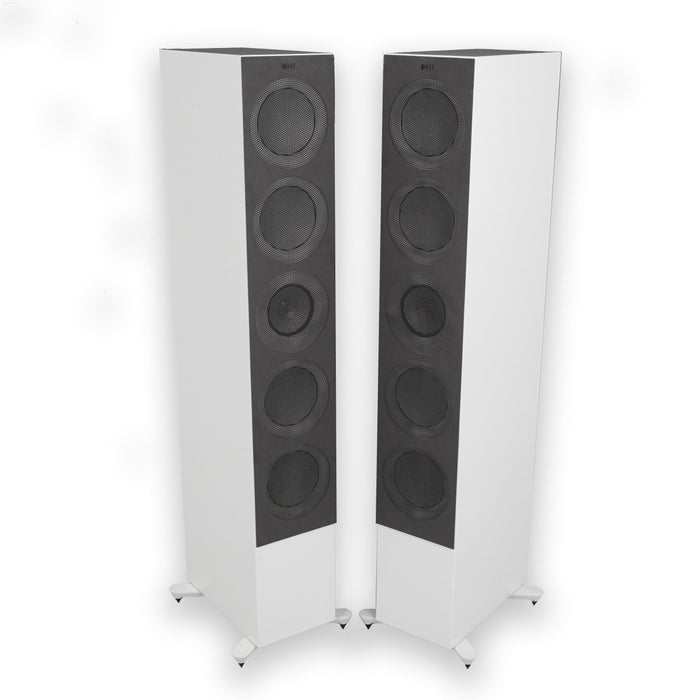 KEF R11 Meta Floorstanding Speakers; White Gloss Pair