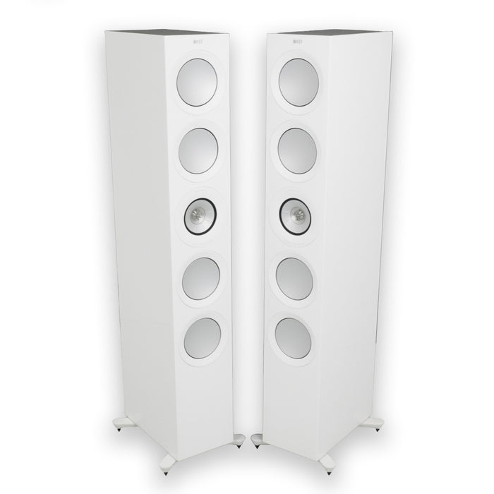 KEF R11 Meta Floorstanding Speakers; White Gloss Pair