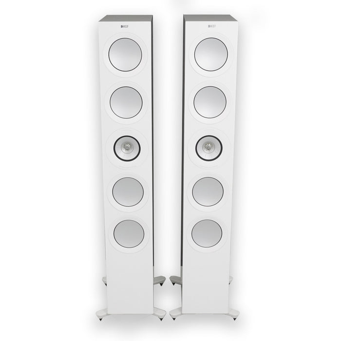 KEF R11 Meta Floorstanding Speakers; White Gloss Pair