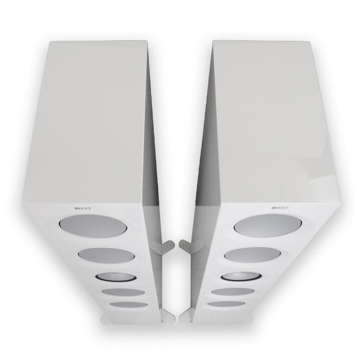 KEF R11 Meta Floorstanding Speakers; White Gloss Pair