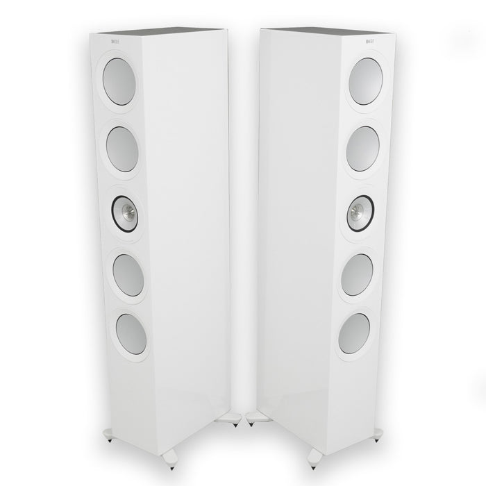KEF R11 Meta Floorstanding Speakers; White Gloss Pair