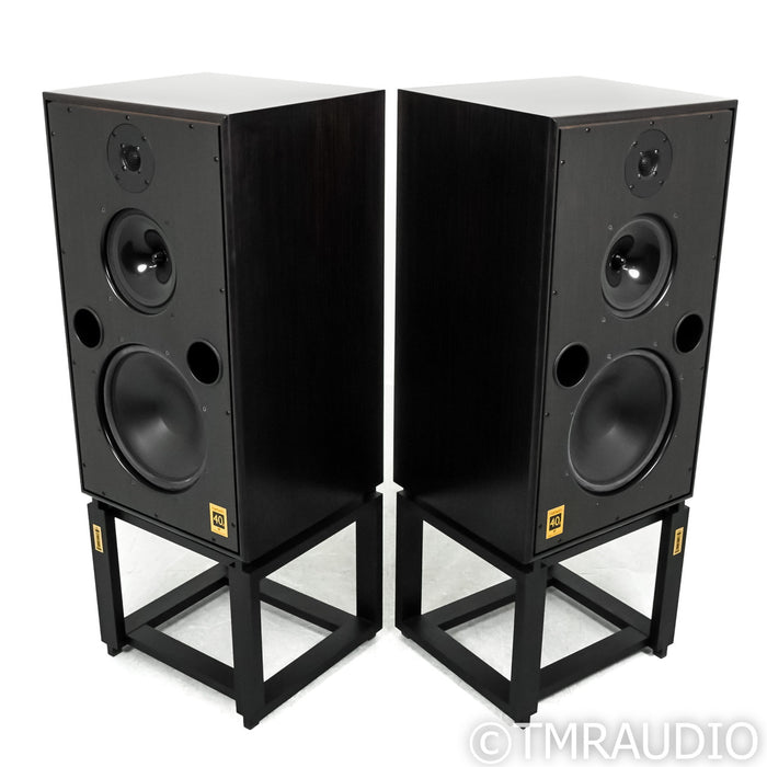 Harbeth Monitor 40.2 Speakers; Tiger Ebony Pair w/ Ton Trager Stands