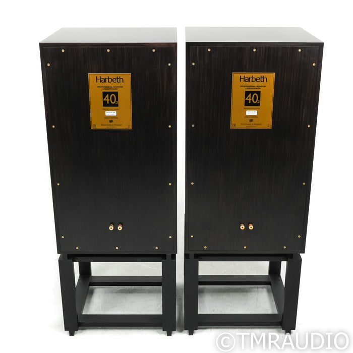 Harbeth Monitor 40.2 Speakers; Tiger Ebony Pair w/ Ton Trager Stands