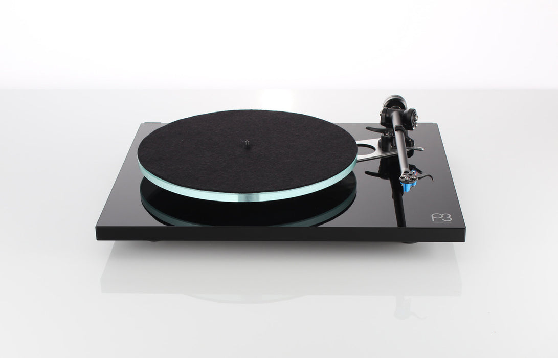 Rega Planar 3 Belt Drive Turntable; Black with Elys 2 MM (Sealed)