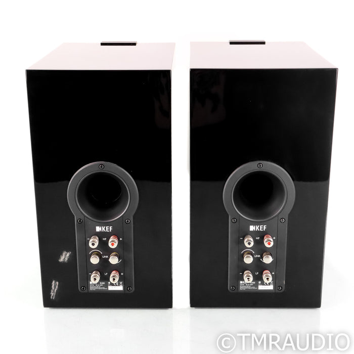 KEF R300 Bookshelf Speakers; Black Pair